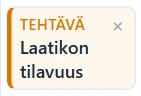 Kalenterikohde: vedä siirtääksesi, paina × poistaaksesi deadlinen.