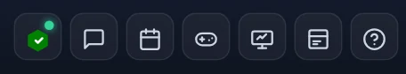 The Course pages icon in the toolbar, between the Presentation window and Instructions icons. Hover over the icon to see its name.
